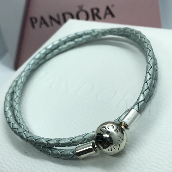 Pandora Jewelry - PANDORA Double Braided Leather Bracelet, NWT!